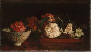 John La Farge Flowers on a Japanese Tray on a Mahogany Table Spain oil painting artist